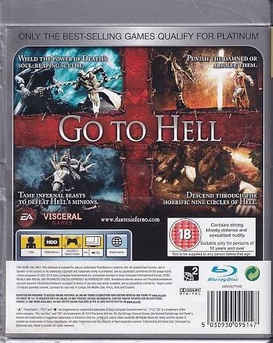 Dantes Inferno Platinum - PS3 - (B Grade) (Genbrug)